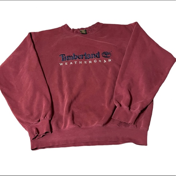 Timberland Other - Vintage Timberland Weathergear Crewneck Sweatshirt Mens Size medium Red Cotton